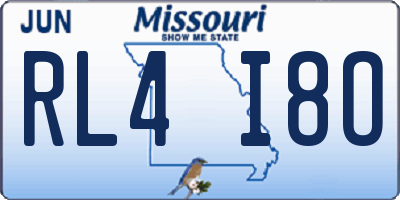 MO license plate RL4I8O