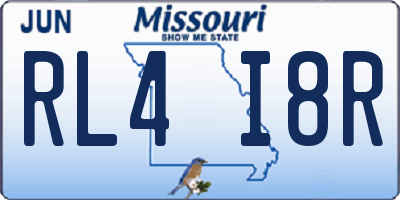 MO license plate RL4I8R