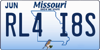 MO license plate RL4I8S