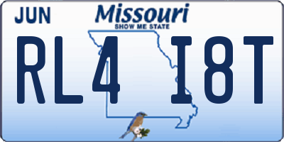 MO license plate RL4I8T