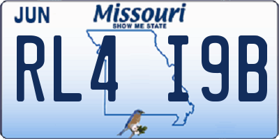 MO license plate RL4I9B