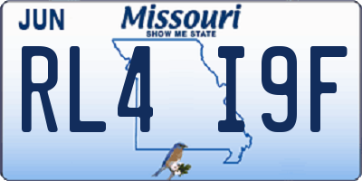 MO license plate RL4I9F