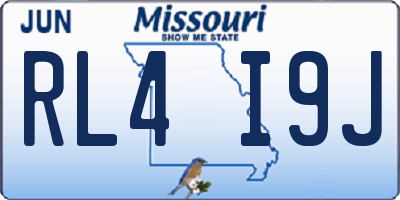 MO license plate RL4I9J