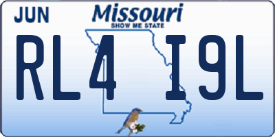 MO license plate RL4I9L