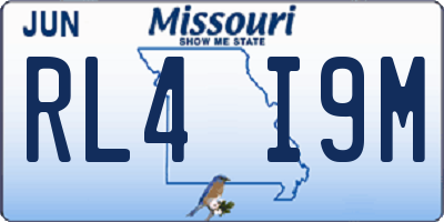MO license plate RL4I9M