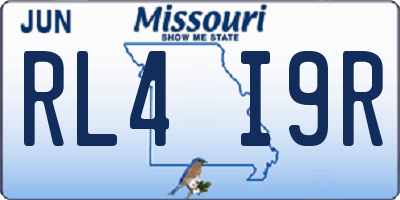MO license plate RL4I9R