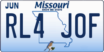 MO license plate RL4J0F