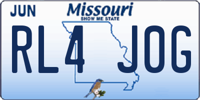 MO license plate RL4J0G