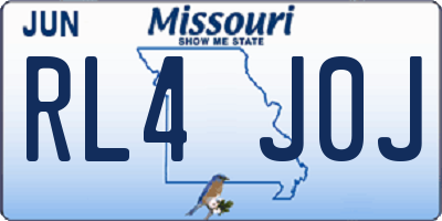 MO license plate RL4J0J