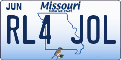 MO license plate RL4J0L