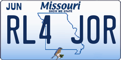 MO license plate RL4J0R
