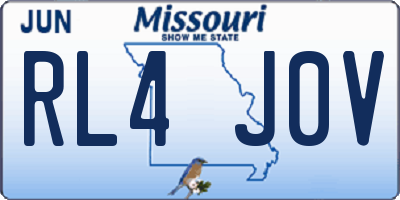 MO license plate RL4J0V