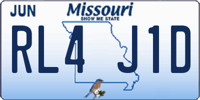 MO license plate RL4J1D