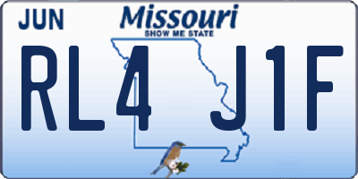 MO license plate RL4J1F