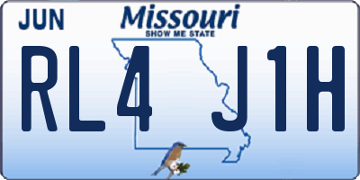 MO license plate RL4J1H