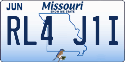 MO license plate RL4J1I
