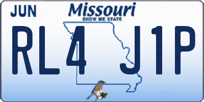 MO license plate RL4J1P