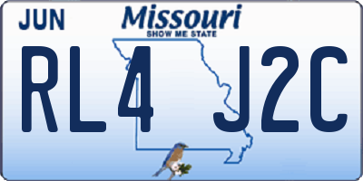 MO license plate RL4J2C