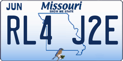 MO license plate RL4J2E