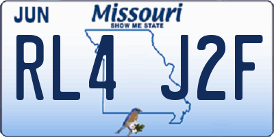 MO license plate RL4J2F