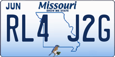 MO license plate RL4J2G