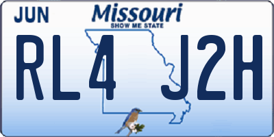 MO license plate RL4J2H