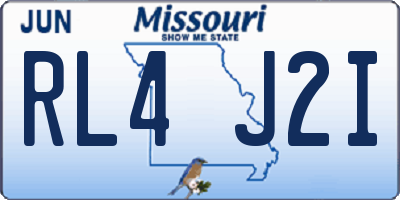 MO license plate RL4J2I