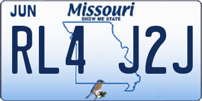 MO license plate RL4J2J