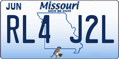 MO license plate RL4J2L