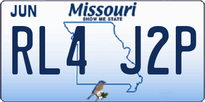 MO license plate RL4J2P