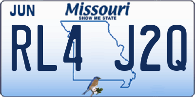 MO license plate RL4J2Q