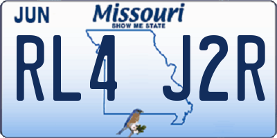 MO license plate RL4J2R