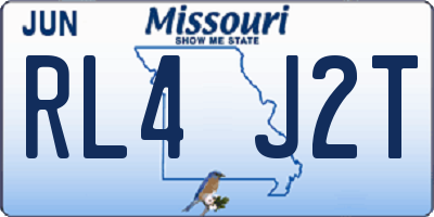 MO license plate RL4J2T