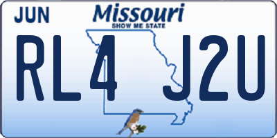 MO license plate RL4J2U