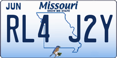 MO license plate RL4J2Y