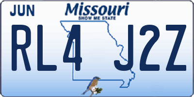 MO license plate RL4J2Z