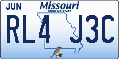 MO license plate RL4J3C