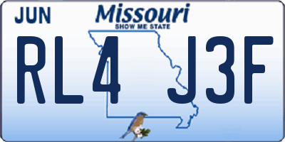 MO license plate RL4J3F