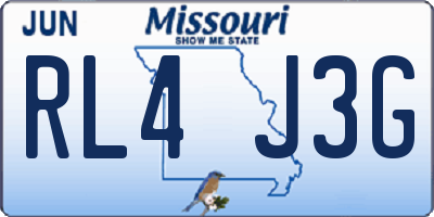 MO license plate RL4J3G