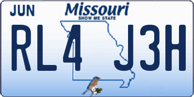 MO license plate RL4J3H