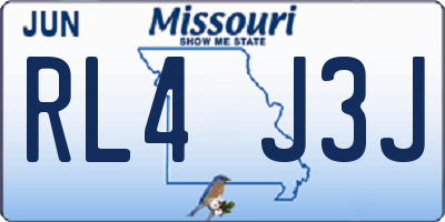 MO license plate RL4J3J
