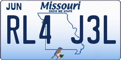 MO license plate RL4J3L