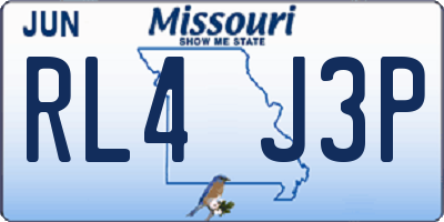 MO license plate RL4J3P