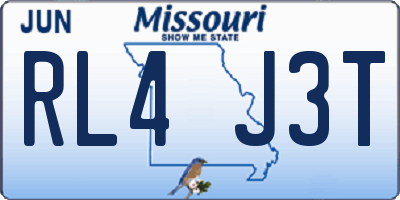 MO license plate RL4J3T