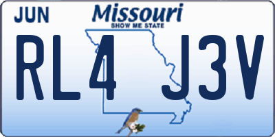 MO license plate RL4J3V