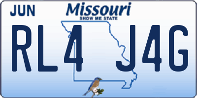 MO license plate RL4J4G