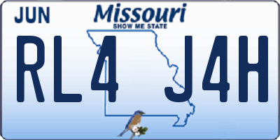 MO license plate RL4J4H