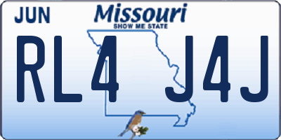 MO license plate RL4J4J
