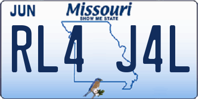 MO license plate RL4J4L