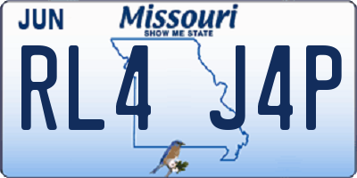 MO license plate RL4J4P
